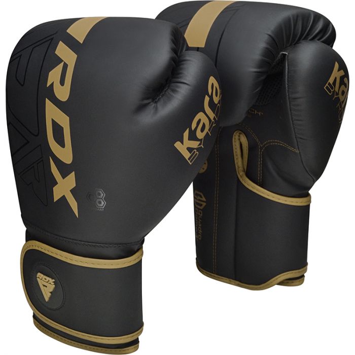 RDX F6 KARA BOXING GLOVES BLACK/gold MMATeam.gr